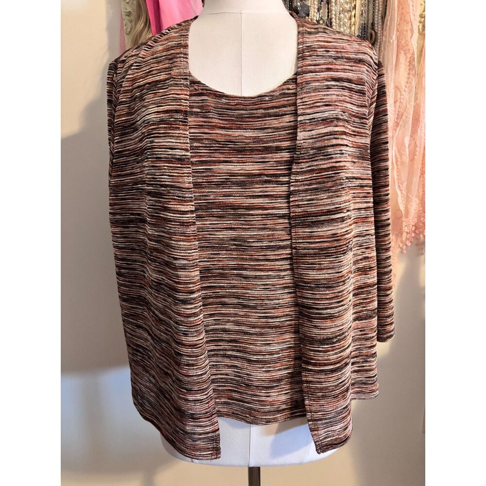 Alfred Dunner Petite XL Textured Space Dye Knit Top PXL